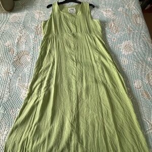 Green Sleeveless Maxi Dress
